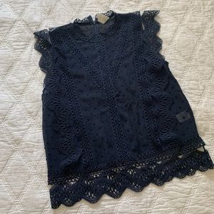 New Embroidered Chiffon Top Vici Dolls Sz Small